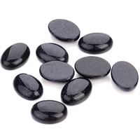 Blue Goldstone Cabochon Flat Oval Sold By Bag