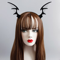 Haarbanden, Vilt, met Gaas & Ijzer, Vleugelvorm, Halloween Jewelry Gift, zwart, nikkel, lood en cadmium vrij, 125mm, Verkocht door PC
