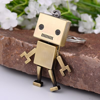 Zink Alloy Key Lås, med järnring, Robot, plated, leda & kadmiumfri, 117x50x8mm, Hål:Ca 25mm, Säljs av PC