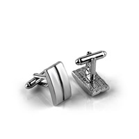 Cufflinks, Tibetan Style, Rectangle, platinum color plated, lead & cadmium free, 11x20mm, Sold By Pair