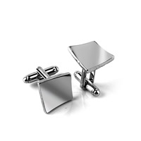 Cufflinks, Tibetan Style, platinum color plated, lead & cadmium free, 15x15mm, Sold By Pair