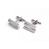 Cufflinks, Tibetan Style, platinum color plated, lead & cadmium free, 13x18mm, Sold By Pair