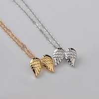 Zinc Alloy Jewelry Necklace Wing Shape plated oval chain & for woman lead & cadmium free Sold Per Approx 15.5 Inch Strand
