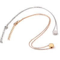 Zinc Alloy Jewelry Necklace with 5cm extender chain Flat Round plated oval chain & for woman lead & cadmium free Sold Per Approx 15.5 Inch Strand