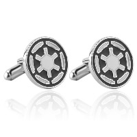 Cufflinks Zinc Alloy Flat Round silver color plated for man & enamel nickel lead & cadmium free Sold By Pair