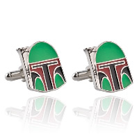 Cufflinks, Tibetan Style, Star Wars Character, silver color plated, for man & enamel, nickel, lead & cadmium free, 20x21mm, Sold By Pair