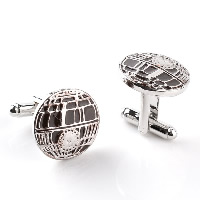 Cufflinks, Tibetan Style, Flat Round, silver color plated, for man & enamel, nickel, lead & cadmium free, 20x20mm, Sold By Pair