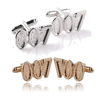 Cufflinks Zinc Alloy Number plated for man nickel lead & cadmium free 24mm Sold By Pair