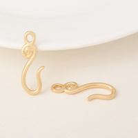 Brass Hook and Eye Clasp gold color plated nickel lead & cadmium free Approx 2.5mm Sold By Lot