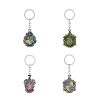 Bag Purse Charms Keyrings Keychains, Tibetan Style, with iron ring, plated, different styles for choice & with letter pattern & enamel, lead & cadmium free, 39x55mm, Sold By Strand