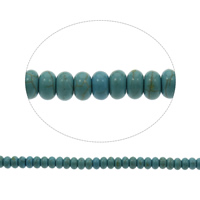 Türkis Perlen, Synthetische Türkis, Rondell, verschiedene Größen vorhanden, blau, Bohrung:ca. 1mm, Länge:ca. 15.5 ZollInch, verkauft von Tasche