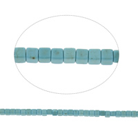 Turquoise Beads, Cube, different size for choice, blue, Hole:Approx 1mm, Length:Approx 15.5 Inch, Sold By Bag