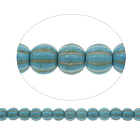 Turquoise Kralen, Synthetische Turquoise, Pompoen, verschillende grootte voor keus, blauw, Gat:Ca 1mm, Lengte Ca 15.5 inch, Verkocht door Bag