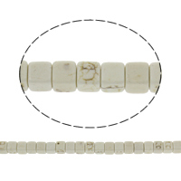 Türkis Perlen, Synthetische Türkis, Würfel, verschiedene Größen vorhanden, weiß, Bohrung:ca. 1mm, Länge:ca. 15.5 ZollInch, verkauft von Tasche
