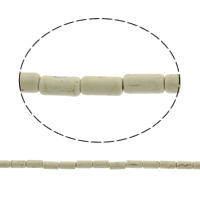 Türkis Perlen, Synthetische Türkis, Zylinder, verschiedene Größen vorhanden, weiß, Bohrung:ca. 1mm, Länge:ca. 15.5 ZollInch, verkauft von Tasche