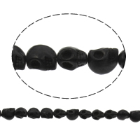 turchese sintetico perla, Teschio, formato differente per scelta, nero, Foro:Appross. 1mm, Lunghezza Appross. 15.5 pollice, Venduto da borsa