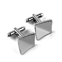 Cufflinks Zinc Alloy Square silver color plated for man nickel lead & cadmium free Sold By Pair