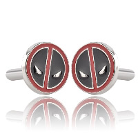 Cufflinks, Tibetan Style, Flat Round, silver color plated, for man & enamel, nickel, lead & cadmium free, 18x18mm, Sold By Pair