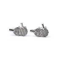 Cufflinks, Tibetan Style, Table Tennis Racket, silver color plated, for man, nickel, lead & cadmium free, 22x16mm, Sold By Pair