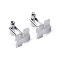 Cufflinks, Tibetan Style, Square, silver color plated, for man, nickel, lead & cadmium free, 19x19mm, Sold By Pair