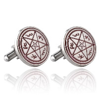Cufflinks Zinc Alloy Flat Round silver color plated for man & enamel nickel lead & cadmium free Sold By Pair