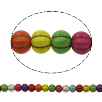 Perles turquoises, turquoise synthétique, Citrouille, normes différentes pour le choix, couleurs mélangées, Trou:Environ 1mm, Longueur:Environ 15.5 pouce, Vendu par sac