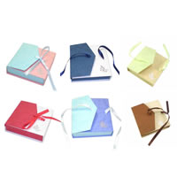 Jewelry Gift Box Cardboard with Satin Ribbon Rectangle mixed colors Sold By PC