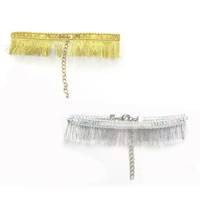 Mode-Halskette, Nylon, Eisen Karabinerverschluss, mit Verlängerungskettchen von 3.93inch, plattiert, für Frau, keine, frei von Nickel, Blei & Kadmium, 30mm, verkauft per ca. 11 ZollInch Strang