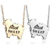 Zinc Alloy Jewelry Necklace with 1.9lnch extender chain Sheep plated oval chain & with letter pattern & for woman & enamel nickel lead & cadmium free Sold Per Approx 19.6 Inch Strand