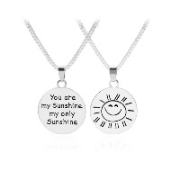 Zinc Alloy Jewelry Necklace with 1.9lnch extender chain Flat Round silver color plated box chain & with letter pattern & for woman & enamel nickel lead & cadmium free Sold Per Approx 19.6 Inch Strand