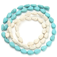 Turquoise Beads, Teardrop, more colors for choice, 8x12mm, Hole:Approx 1.5mm, Approx 30PCs/Strand, Sold Per Approx 15.5 Inch Strand