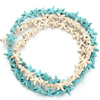 Turquoise Beads, Starfish, more colors for choice, 13x13x5mm, Hole:Approx 1.5mm, Approx 28PCs/Strand, Sold Per Approx 15.5 Inch Strand