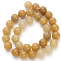 Yellow Aventurine Beads, Round, natural, different size for choice, Hole:Approx 1mm, Sold Per Approx 15.5 Inch Strand