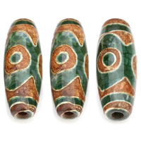 Natural Tibetan Agate Dzi Beads, Drum, 31x11mm, Hole:Approx 2.2mm, Sold By PC