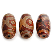 Natural Tibetan Agate Dzi Beads Drum Approx 3mm Sold By Bag