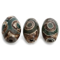 Ágata natural tibetano Dzi Beads, Ágata tibetana, Tambor, tamanho diferente para a escolha, Buraco:Aprox 2mm, vendido por Bag