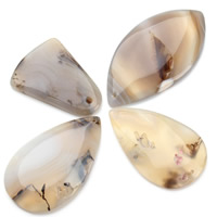 Lace Agate Pendants, grey, 30-50mm, Hole:Approx 1.5mm, 2PCs/Bag, Sold By Bag