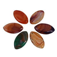 Lace Agate Pendants, Horse Eye, mixed colors, 26x47x6mm-27x48x5mm, Hole:Approx 1mm, 5PCs/Bag, Sold By Bag