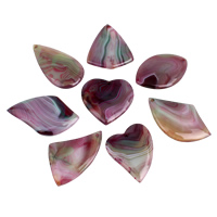 Rainbow Agate Pendant, 27x64x6mm-39x63x6mm, Hole:Approx 1mm, 5PCs/Bag, Sold By Bag