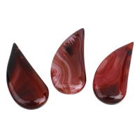 Lace Agate Pendants, Teardrop, dark red, 19x41x5mm-20x41x6mm, Hole:Approx 1mm, 5PCs/Bag, Sold By Bag