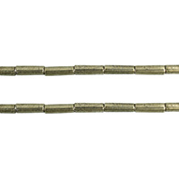 Golden Pyrite Beads Column natural Approx 0.8mm Length Approx 15.5 Inch Sold By Lot