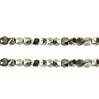Golden Pyrite Beads, natural, different size for choice & faceted, Hole:Approx 0.8mm, Length:Approx 15.5 Inch, Sold By Lot