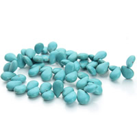 turchese sintetico perla, Lacrima, blu, 9.5x13mm, Foro:Appross. 1.5mm, Appross. 60PC/filo, Venduto per Appross. 15.5 pollice filo