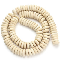 Synthetische Türkis Perle, flache Runde, weiß, 10x3.5mm, Bohrung:ca. 1.5mm, ca. 110PCs/Strang, verkauft per ca. 15.5 ZollInch Strang