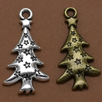 Zinc Alloy Christmas Pendants Christmas Tree plated Christmas jewelry lead & cadmium free Approx 1.5mm Sold By Bag
