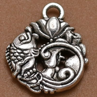 Tibetan Style Animal Pendants, Fish, antique silver color plated, lead & cadmium free, 16x14mm, Hole:Approx 1.5mm, 100PCs/Bag, Sold By Bag
