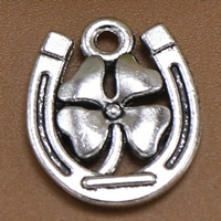 Tibetan Style Flower Pendants, antique silver color plated, lead & cadmium free, 18x15mm, Hole:Approx 1.5mm, 100PCs/Bag, Sold By Bag