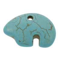 Turquoise Pendant Elephant blue Approx 1mm Sold By Bag