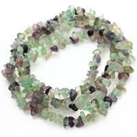 Colorful Fluorite Beads, Nuggets, 5-8mm, Hole:Approx 1.5mm, Approx 120PCs/Strand, Sold Per Approx 31 Inch Strand