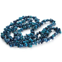 Perles en corail naturel, corail synthétique, pepite, bleu, 5-8mm, Trou:Environ 1.5mm, Environ 120PC/brin, Vendu par Environ 31 pouce brin